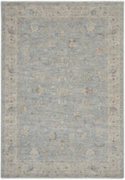 Blue Bordered Floral Traditional Persian Rug For Living Room, Bedroom, Dining Room - 119Cm X 180Cm - thumbnail 9