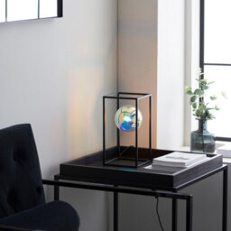 Luminosa Lighting Luminosa Kinjo Table Lamp Matt Black, Iridescent Glass, 1X G9 - thumbnail 5