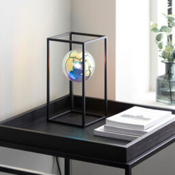 Luminosa Lighting Luminosa Kinjo Table Lamp Matt Black, Iridescent Glass, 1X G9 - thumbnail 4