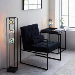 Luminosa Lighting Luminosa Kinjo Table Lamp Matt Black, Iridescent Glass, 1X G9 - thumbnail 3