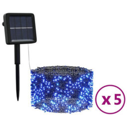 Berkfield Decorative Solar Fairy Lights 5 Pcs 5X200 Led Blue Indoor Outdoor