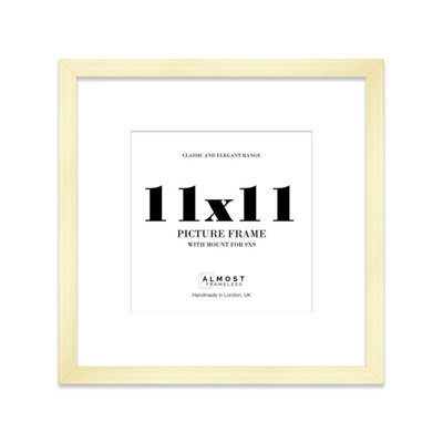"11X11"" Gold Picture Frame - 11X11"" Square Frame With 9X9"" Mount For 11X11""/9X9"" Pictures Art Deco Style Room Decor, 1 Pack" - image 1