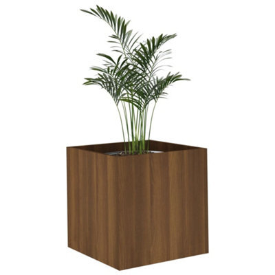 Berkfield Sturdy Planter Box Brown Oak 40X40X40 Cm Engineered Wood - image 1