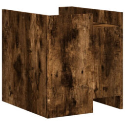 Berkfield Bedside Cabinet Smoked Oak 45X50X50 Cm Engineered Wood - thumbnail 6