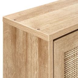 Wyld and Coco Lacasa Light Brown Particle Board Wall-Mounted Bathroom Cabinet 40 X 60 Cm With Braided Rattan Front - thumbnail 7
