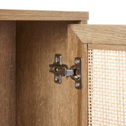 Wyld and Coco Lacasa Light Brown Particle Board Wall-Mounted Bathroom Cabinet 40 X 60 Cm With Braided Rattan Front - thumbnail 8
