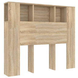 Berkfield Headboard Cabinet Sonoma Oak 120X18.5X104.5 Cm - thumbnail 2