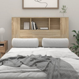 Berkfield Headboard Cabinet Sonoma Oak 120X18.5X104.5 Cm - thumbnail 1