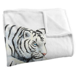Royce Mcclure Silky White Tiger Supersoft Blanket White/black (152Cm X 127Cm) - thumbnail 3