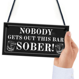 Red Ocean Funny Bar Sign For Home Hanging Garden Pub Plaque Gin Wine Gift - thumbnail 6