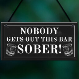 Red Ocean Funny Bar Sign For Home Hanging Garden Pub Plaque Gin Wine Gift - thumbnail 5