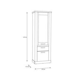 Furniture To Go Corona Narrow Display Cabinet In Artisan Oak - thumbnail 8
