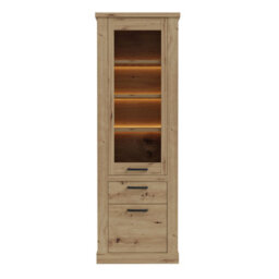 Furniture To Go Corona Narrow Display Cabinet In Artisan Oak - thumbnail 2