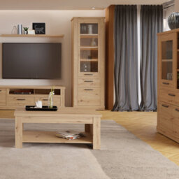 Furniture To Go Corona Narrow Display Cabinet In Artisan Oak - thumbnail 7
