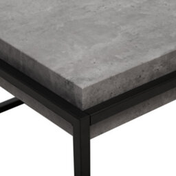 Beliani Grey Concrete Effect Coffee Table With Black Metal Frame, 115 X 64 Cm - thumbnail 6