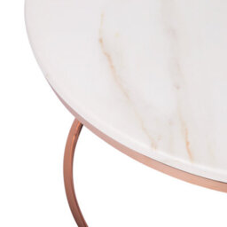 Beliani  Coffee Table Coral Rose Gold - thumbnail 4