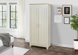 Cream Wooden 4 Piece Furniture Set Wardrobe Chest Of Drawers Bedsides Birlea Highgate - thumbnail 5