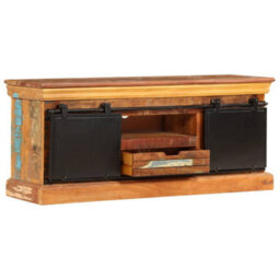 Berkfield Industrial Tv Cabinet 110X30X45 Cm Solid Reclaimed Wood - thumbnail 1