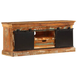 Berkfield Industrial Tv Cabinet 110X30X45 Cm Solid Reclaimed Wood - thumbnail 2