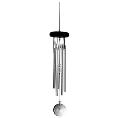 Woodstock Meditation Crystal Wind Chime - Silver - image 1