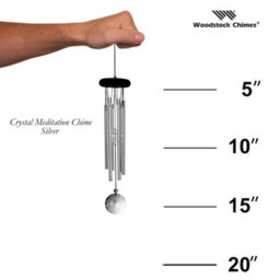 Woodstock Meditation Crystal Wind Chime - Silver - thumbnail 3