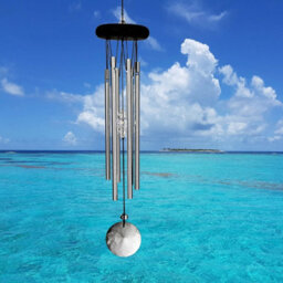 Woodstock Meditation Crystal Wind Chime - Silver - thumbnail 2