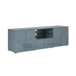 Furniture in Fashion Aspen High Gloss Tv Sideboard In Grey With Led Lights - thumbnail 5