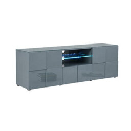 Furniture in Fashion Aspen High Gloss Tv Sideboard In Grey With Led Lights - thumbnail 6