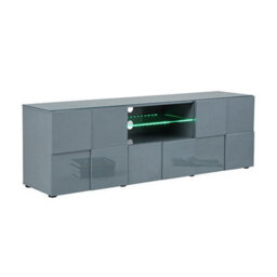 Furniture in Fashion Aspen High Gloss Tv Sideboard In Grey With Led Lights - thumbnail 7