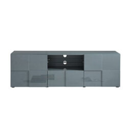 Furniture in Fashion Aspen High Gloss Tv Sideboard In Grey With Led Lights - thumbnail 3