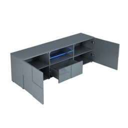 Furniture in Fashion Aspen High Gloss Tv Sideboard In Grey With Led Lights - thumbnail 9