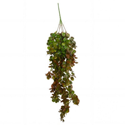 75Cm Artificial Trailing Round Leaf Hanging Foliage Plant - Autumn Green & Bronze - image 1
