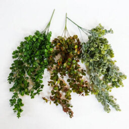 75Cm Artificial Trailing Round Leaf Hanging Foliage Plant - Autumn Green & Bronze - thumbnail 6