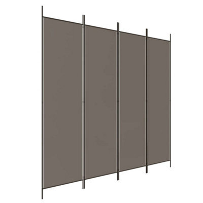 Berkfield Durable 4-Panel Room Divider Anthracite 200X200 Cm Fabric - image 1