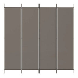 Berkfield Durable 4-Panel Room Divider Anthracite 200X200 Cm Fabric - thumbnail 3