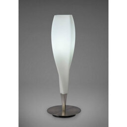 Luminosa Lighting Luminosa Neo Table Lamp 1 Light E27, Satin Nickel/frosted White Glass - thumbnail 2