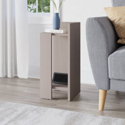 Decortie Elos Modern Narrow Right Module Bedside Table Nightstand 25Cm Drop-Door Storage Mocha Grey - thumbnail 7
