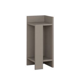 Decortie Elos Modern Narrow Right Module Bedside Table Nightstand 25Cm Drop-Door Storage Mocha Grey - thumbnail 2