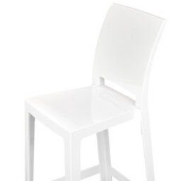 Wyld And Coco Novabrand Set Of 2 White Polycarbonate Counter Stools 99 Cm - Modern Kitchen Island Chairs - thumbnail 7