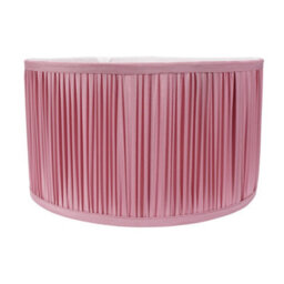 Valuelights Jess Blush Pink Fabric Ruched Pleated Large Drum Shade (D)35Cm - thumbnail 3