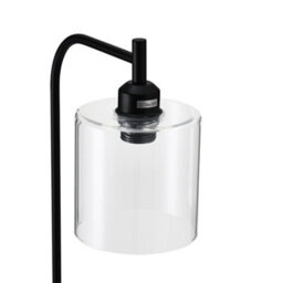 Living And Home Modern Black Stand Floor Lamp Floor Light With Glass Lampshade 165.5Cm - thumbnail 7