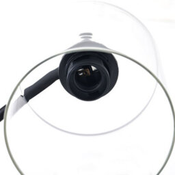 Living And Home Modern Black Stand Floor Lamp Floor Light With Glass Lampshade 165.5Cm - thumbnail 5
