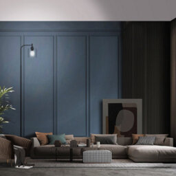 Living And Home Modern Black Stand Floor Lamp Floor Light With Glass Lampshade 165.5Cm - thumbnail 4