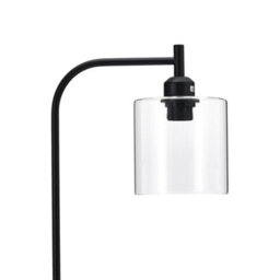 Living And Home Modern Black Stand Floor Lamp Floor Light With Glass Lampshade 165.5Cm - thumbnail 2