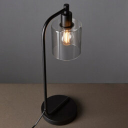 Anson Lighting Newbrook Table Light Finished In Matt Black And Clear Glass - thumbnail 3