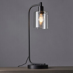 Anson Lighting Newbrook Table Light Finished In Matt Black And Clear Glass - thumbnail 4
