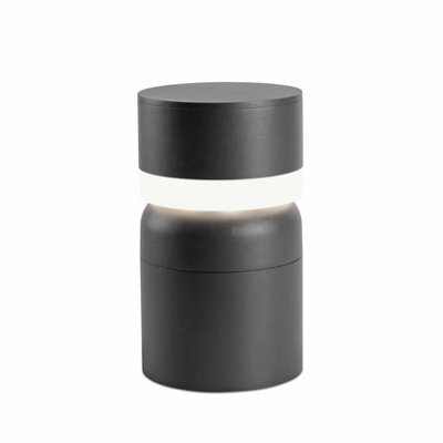 Luminosa Lighting Luminosa Sete Led Outdoor Pedestal Light White, Dark Grey Ip54 - image 1