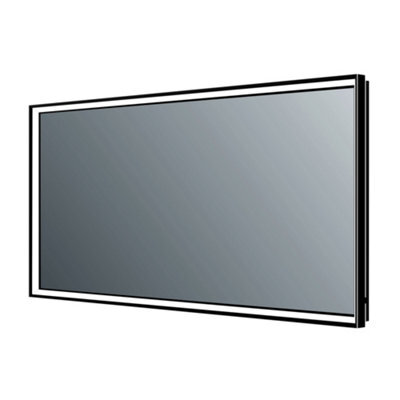 Plum&clay Solstice Black Led Illuminated Backlit Bathroom Mirror (H)700mm (W)1200mm - image 1