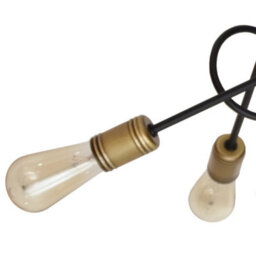 Luminosa Lighting Luminosa Oxford Multi Arm Semi Flush Ceiling Light Black, Patina 50Cm - thumbnail 2