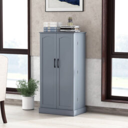 Gainoom Kitchen Grey Storage Cabinet Freestanding Buffet Cupboards Sideboard - thumbnail 5